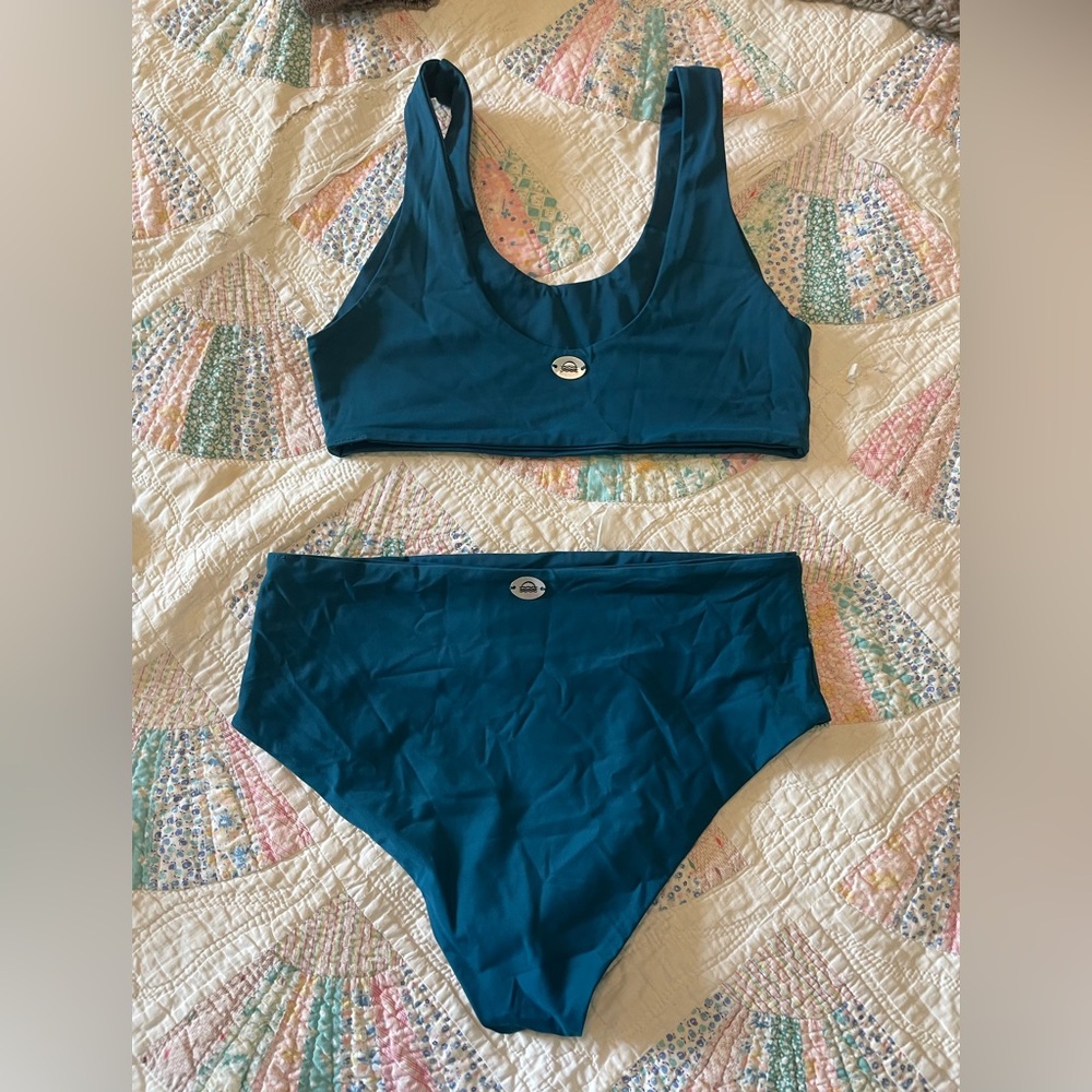 Saturday Swimwear Teal Bikini Set